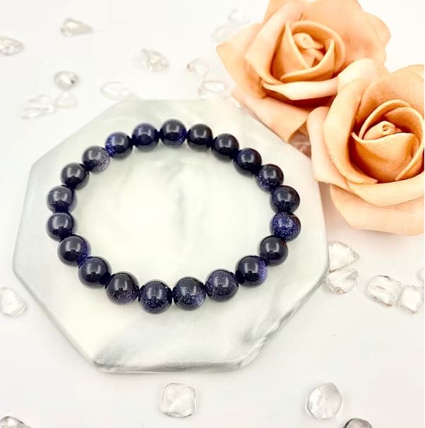 Bracelet en Perles - NaturalStoneBracelet™ - Pierre de sable bleu